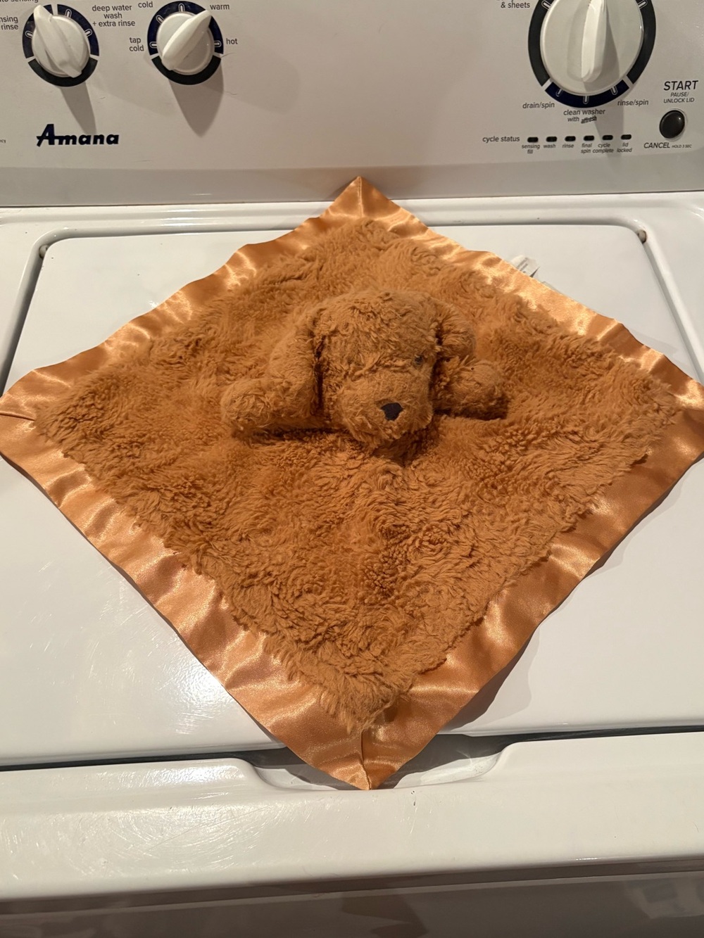 Cloud Island Brown Puppy Dog Lovey Security Blanket Satin Trim Target Doodle